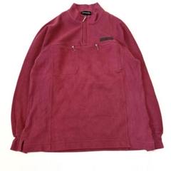 【L】NICOLE SPORTS♦︎ハーフジップカットソー　紳士　赤　a655