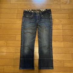 BURBERRY BLUE LABEL】裾裏チェック デニムパンツ - メルカリ