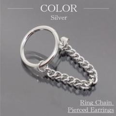 チェーン 鎖 シルバー JSB 片耳 リング ピアス A096jtpg