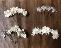 髪飾り かすみ草 プリザーブドフラワー 結婚式 成人式 前撮り
