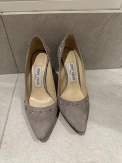 Jimmy Choo グレー スタッズパンプス