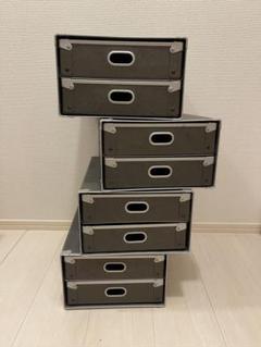 【本物保証】 廃版】MUJI (2段×4個セット 引き出し収納 硬質パルプ 無印良品 小物入れ