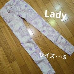 Lady レディー 花柄 柄パンツ ギャルパンツ スキニーパンツ Sサイズのサムネイル