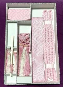花嫁筥迫(はこせこ)セット　婚礼小物　ピンク　8点セット 婚礼箱迫セット 花嫁小物五品セット 懐剣セット 桜吹雪 花嫁5点