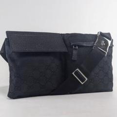 【美品】 GUCCI ブラック ボディバッグ 即完品 GUCCI ボディバッグ ブラック レザー - メルカリ