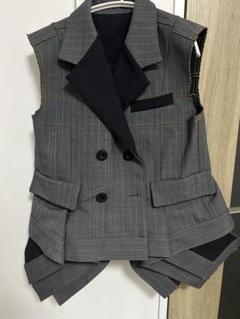 sacai サカイ デニム ベスト リバーシブル グレー 2024ss sacai サカイ デニム ベスト リバーシブル グレー 2024ss