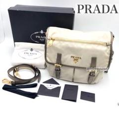 【美品】プラダ PRADA ロゴ金具 メッセンジャーバッグ ナイロン 箱 カードのサムネイル