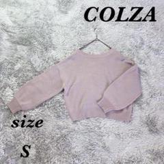 COLZA コルザ (S) バックリボン ニット レースアップ アクリル100%