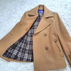 BURBERRY BLUE LABEL】裏地ノバチェック ウール Pコート - メルカリ