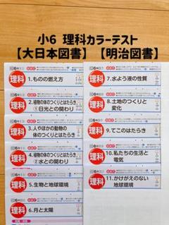 【小6】理科カラーテスト【大日本図書】【明治図書】 小6】理科カラーテスト【大日本図書】【明治図書】 - メルカリ