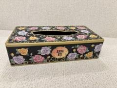 【ANNA SUI】ローズ柄 ティッシュボックス缶 限定デザイン 若干凹みあり