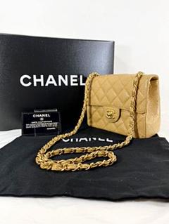 美品 CHANE シャネル ミニマトラッセ キャビアスキン チェーンショルダー