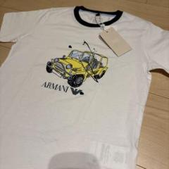 ARMANI JUNIOR Tシャツ イエロー車プリント