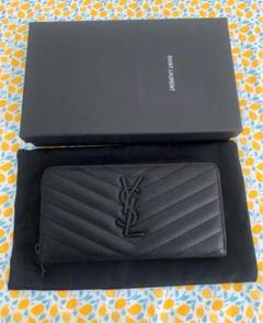 ✨名作✨サンローラン　カサンドラ　キャビアスキン　長財布　ブラック　YSLロゴ 2025年最新】Saint Laurent レディース 長財布の人気アイテム