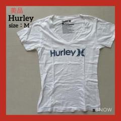 【美品】Hurley ハーレー　レディース　Tシャツ　Vネック　ホワイトM 春夏のサムネイル