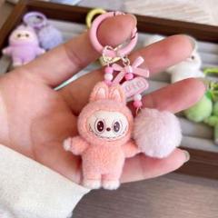 Labubu ZIMOMO ふわふわ ぬいぐるみ ラブブ Angel ピンク - メルカリ