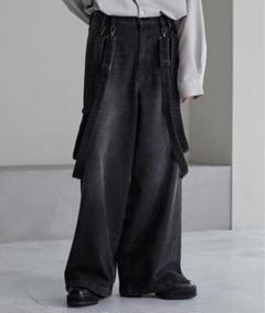cussil/クシル11.5ozルーズシルエットダブルサスペンダーワイドパンツ