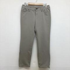ランバンコレクション テーパードパンツ ストレッチ 裾ジッパー 【M】ベージュ