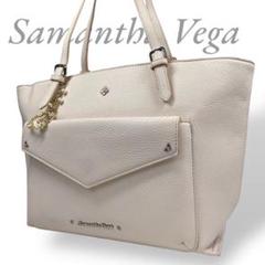 Samantha Vega トートバッグ レザー ストーン チャーム付き A4