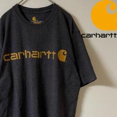 Carhartt（カーハート）ロゴプリントtシャツ/S/チャコール/US古着