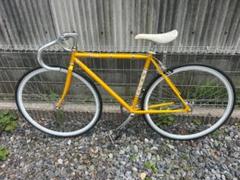 [定休日以外毎日出荷中] フェザー FEATHER FUJI ピストバイク 後ブレーキ Eランク発送 黄 自転車本体