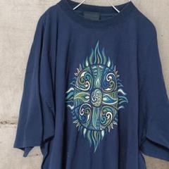 1999年 古着 グラフィックTシャツ ネイビー オーバーサイズ