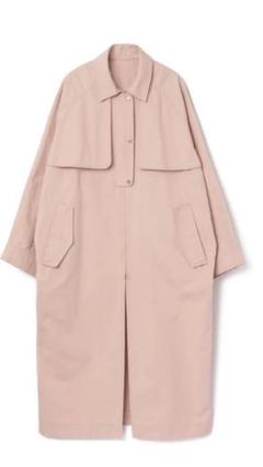 タグ付ピヌエフロントジップトレンチコート（PINK）M