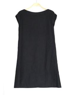美品 IENA petite Merrille シフトドレス 黒 麻100%