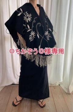 ♥70sVintage✽メキシコ刺繍ポンチョ ♥