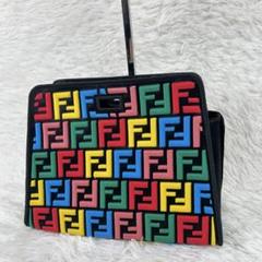 美品 FENDI ピーカブー ディフェンダー マルチカラー ズッカ柄