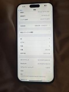 Apple iPhone 16 Pro Max 256GB，バッテリーは100％