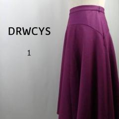 DRWCYS　フレアロングスカート　1　ピンクパープル　サイドロング