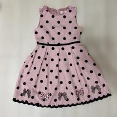 mezzo piano 95cm ピンクドットワンピース mezzo piano 95cm ピンクドットワンピース