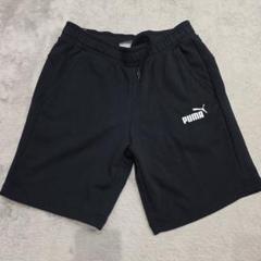 PUMA　プーマ　ハーフパンツ　L　ブラック　スウェット　ロゴ　ポケット