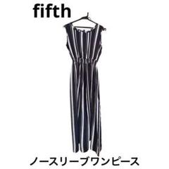 【fifth】ストライプ　ノースリーブ　ワンピース