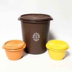 タッパーウェア　マキシなど　5点　まとめ売り オールドタッパーウェア マキシデコレーター2個セット（クリーム