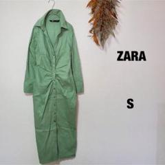 新品未使用　ZARAオーバーサイズ　リネンコットン　シャツワンピース 新品未使用 タグ付きZARA リネン オーバーサイズ シャツ