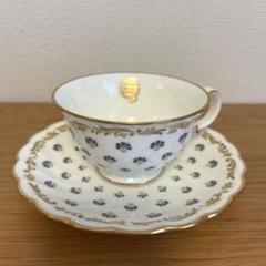 ノリタケ スタジオコレクション ティーカップ・ソーサー 紫 花柄