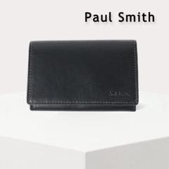 ポールスミス マルチストライプ シティエンボス 名刺入れ ブラック ✨未使用級✨ポールスミス 名刺入れ ハイライトステッチ マルチ