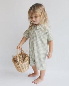 新品 LiiLU malik romper シャツロンパース 12M