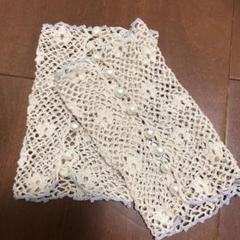 専用ショート丈パール付きレースレッグウォーマー