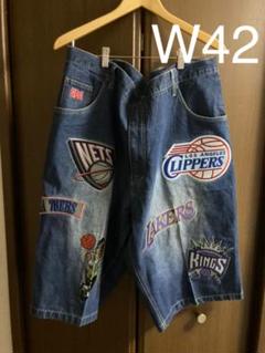 nba ジーンズの検索結果 - メルカリ 【国内発送】 希少 UNK NBA チームワッペン デニム W38 レイカーズ インディゴ デニム/ジーンズ