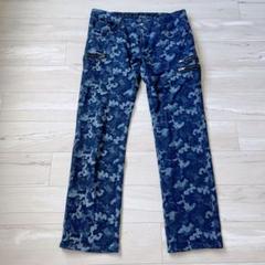 【美品】コモンゴルフ　パンツ　デニム調迷彩ジャガード　カーゴパンツ　XL