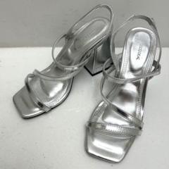 ココディール クロスストラップミュール シルバー Lサイズ