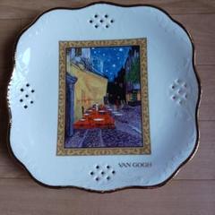 ヴァンゴッホ壁掛けアート　オシャレ　夜のカフェテラス　プレゼント24.5センチ