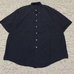 nautica ノーティカ 半袖シャツ チェック柄 ネイビーベース 夏服 古着