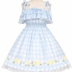 ToAlice ギンガムチェック ナース サックス M セット To Alice トゥアリス レモン ワンピース ギンガムチェック