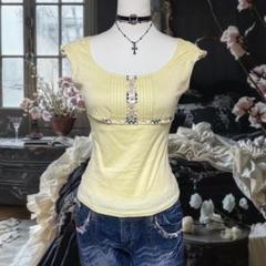 BURBERRY y2k 00s❤︎バレエコア ヘンリーネック パフスリーブ BURBERRY バーバリーブルーレーベル y2k ノバチェック Tシャツ