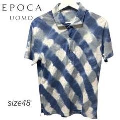 美品⭐︎EPOCA UOMO ポロシャツ　ネイビー　花柄　ハイビスカス　48 2025年最新】エポカウォモの人気アイテム - メルカリ