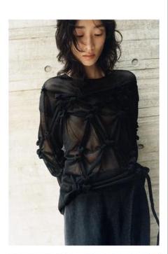 新作⭐︎ZARA ノット ギャザーセーター×FANGLU LIN コラボ S